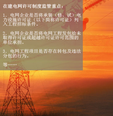 八、在建電網(wǎng)工程項目許可制度執(zhí)行情況