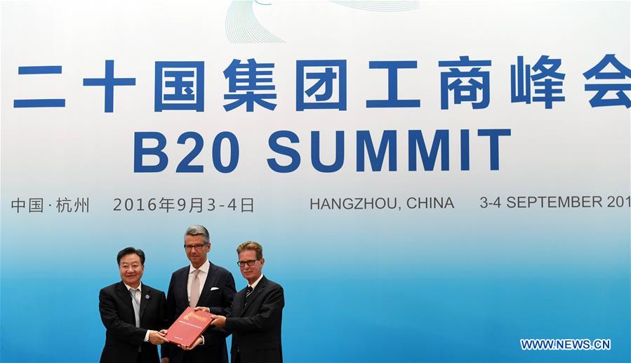 (G20 SUMMIT)CHINA-HANGZHOU-B20-CONCLUSION (CN)