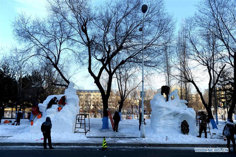 CHINA-HARBIN-SNOW SCULPTURE-CONTEST (CN)