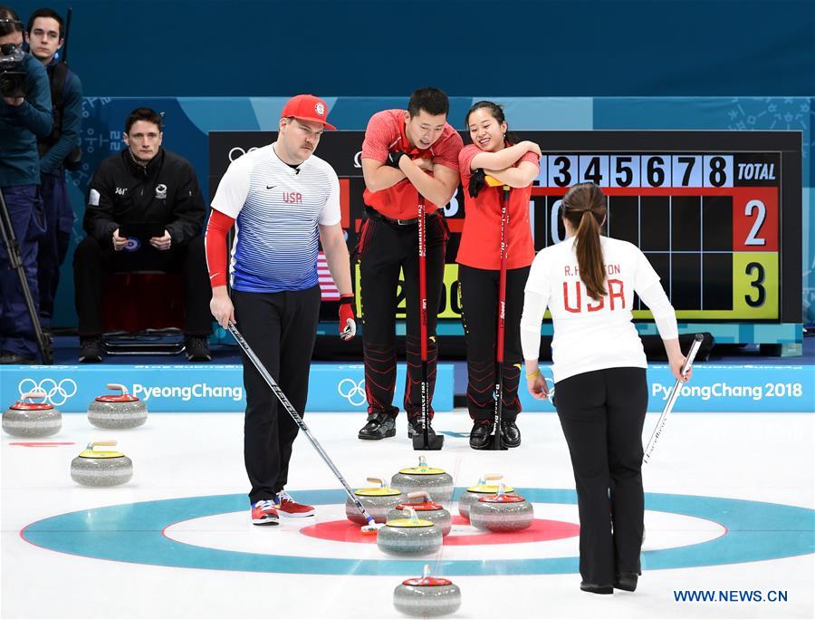 (SP)OLY-SOUTH KOREA-PYEONGCHANG-CURLING-MIXED DOUBLES-CHN VS USA