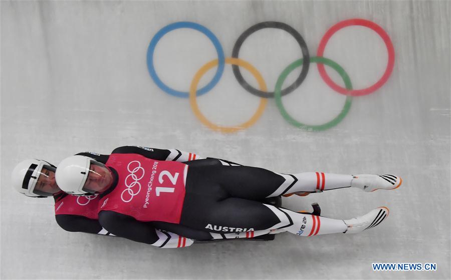 (SP)OLY-SOUTH KOREA-PYEONGCHANG-LUGE-DOUBLES-TRAINING