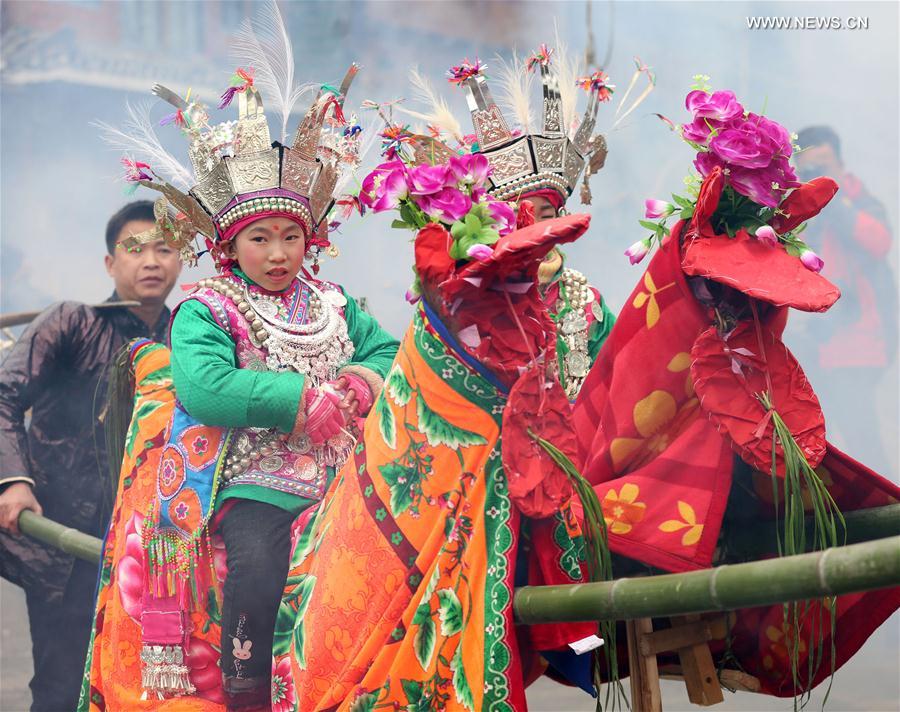 #CHINA-GUIZHOU-QIANDONGNAN-DONG PEOPLE-"TAI GUAN REN"(CN) 