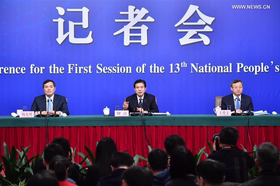 (TWO SESSIONS)CHINA-BEIJING-NPC-PRESS CONFERENCE-COMMERCE (CN)