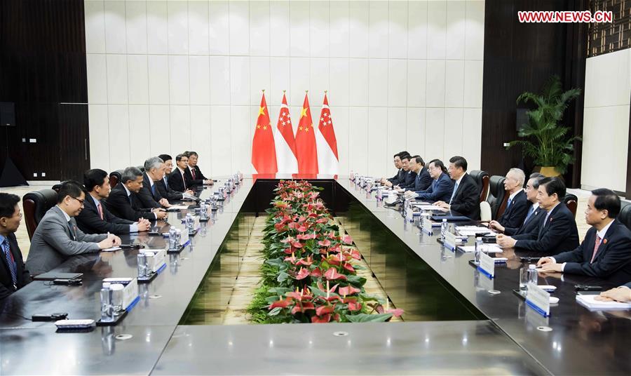 CHINA-BOAO-XI JINPING-SINGAPORE-MEETING (CN)