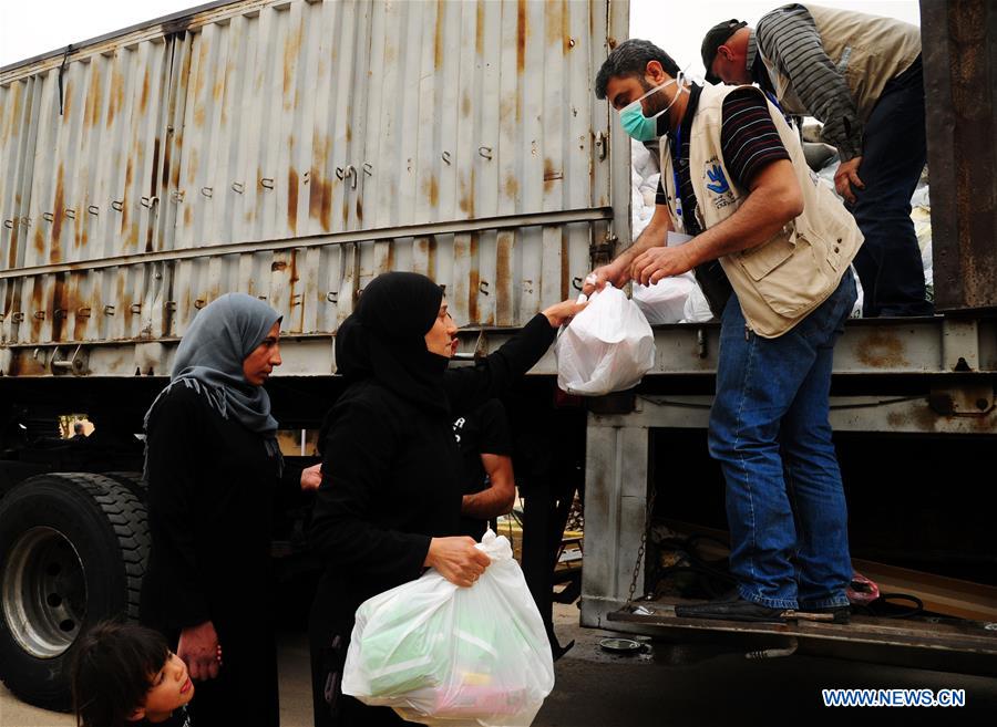 SYRIA-DAMASCUS-DWEIR SHELTER-DAILY LIFE