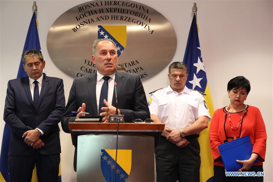 BOSNIA AND HERZEGOVINA-SARAJEVO-MIGRANTS-PRESS CONFERENCE