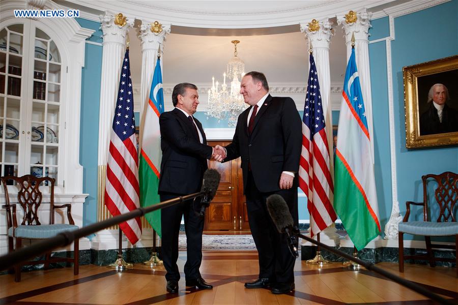 U.S.-WASHINGTON D.C.-POMPEO-UZBEKISTAN-PRESIDENT-MEETING