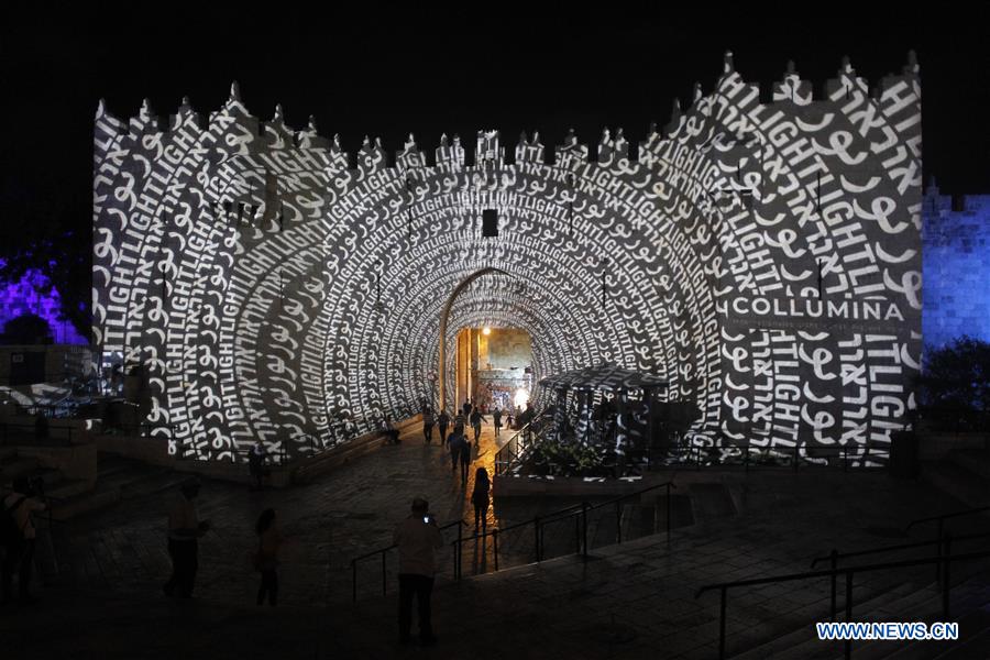 MIDEAST-JERUSALEM-OLD CITY-LIGHT FESTIVAL