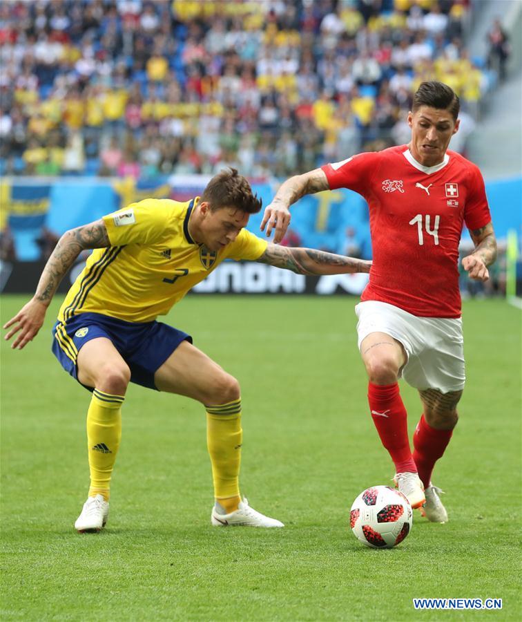 (SP)RUSSIA-SAINT PETERSBURG-2018 WORLD CUP-ROUND OF 16-SWITZERLAND VS SWEDEN