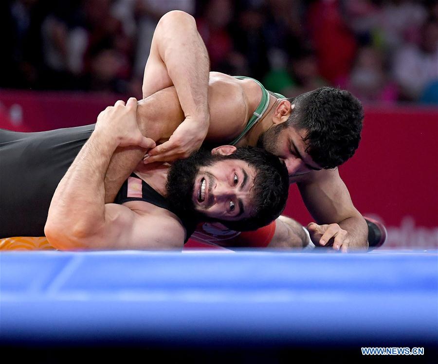 (SP)INDONESIA-JAKARTA-ASIAN GAMES-WRESTLING-MEN'S FREESTYLE 97 KG