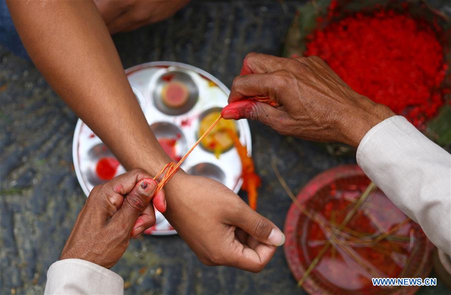 NEPAL-KATHMANDU-JANAI PURNIMA-FESTIVAL