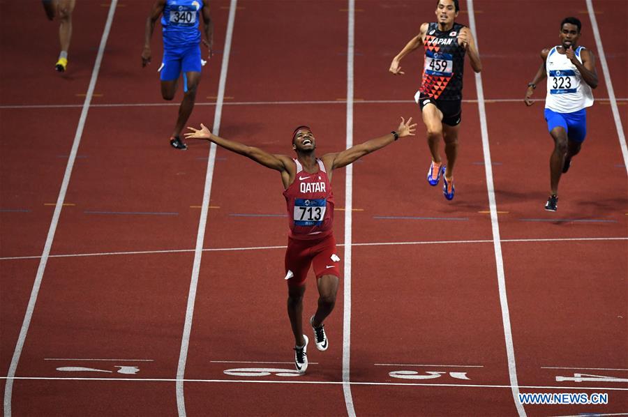 (SP)INDONESIA-JAKARTA-ASIAN GAMES-ATHLETICS-MEN'S 400M HURDLES