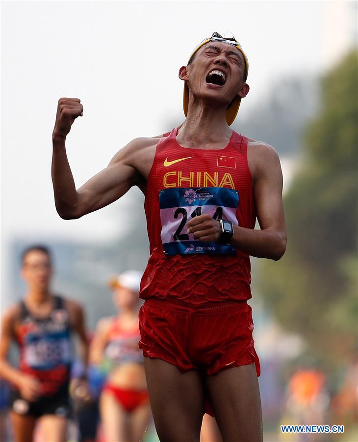 (SP)INDONESIA-JAKARTA-ASIAN GAMES-ATHLETICS-MEN'S 20KM WALK