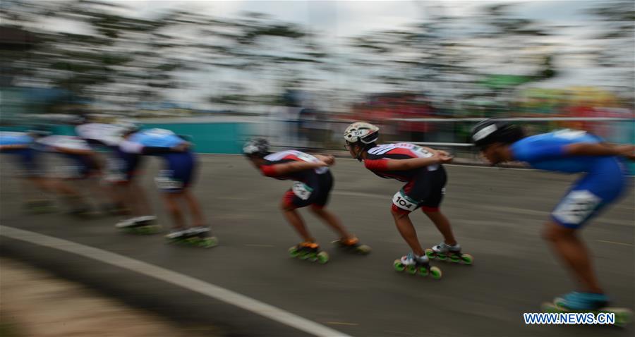 (SP)INDONESIA-PALEMBANG-ASIAN GAMES-ROLLER SKATE-MEN'S ROAD 20KM RACE