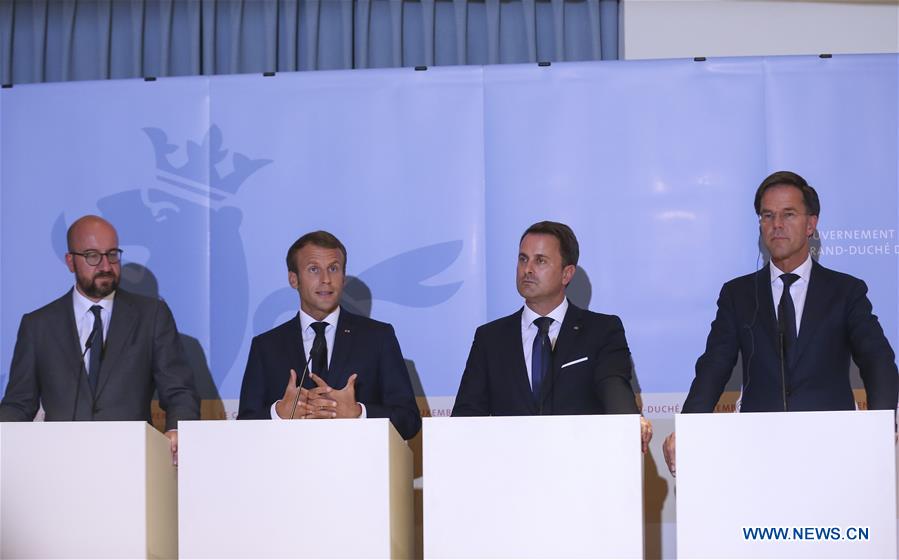 LUXEMBOURG-BETTEL-MICHEL-RUTTE-MACRON-MEETING