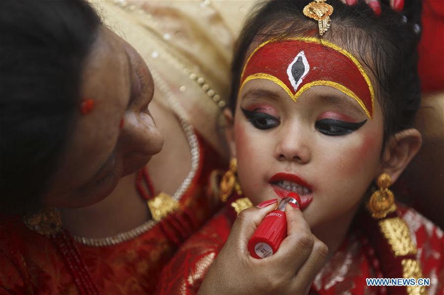 NEPAL-KATHMANDU-INDRAJATRA FESTIVAL-KUMARI PUJA