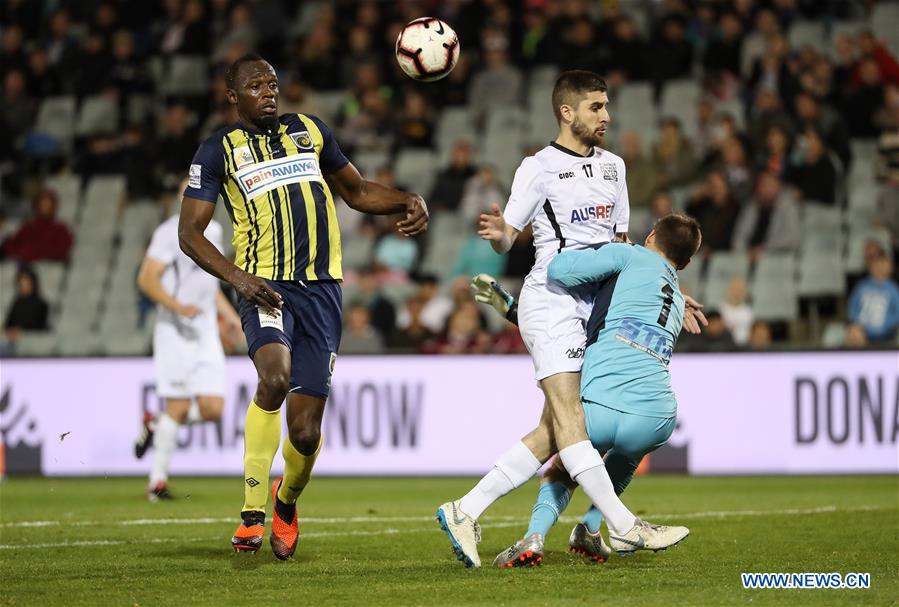 (SP)AUSTRALIA-CAMPBELLTOWN-SOCCER-CHARITY GAME-BOLT