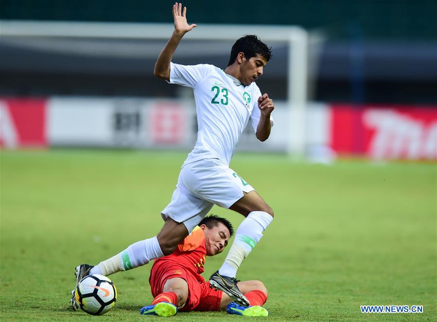 (SP)INDONESIA-BEKASI-AFC U19-CHAMPIONSHIP 2018-GROUP D-SAUDI ARABIA VS CHINA