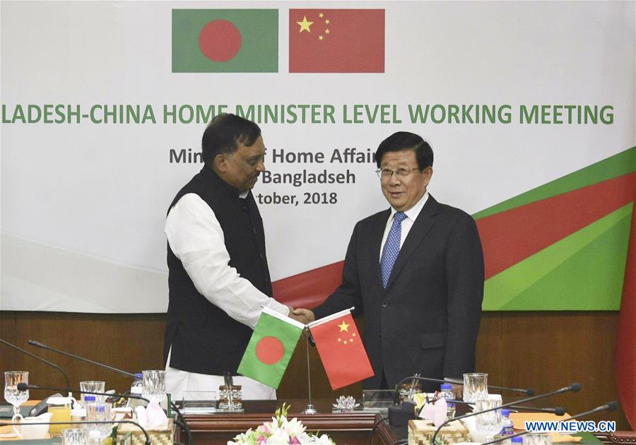 BANGLADESH-DHAKA-MINISTER OF HOME AFFAIRS-CHINA-ZHAO KEZHI-MEETING