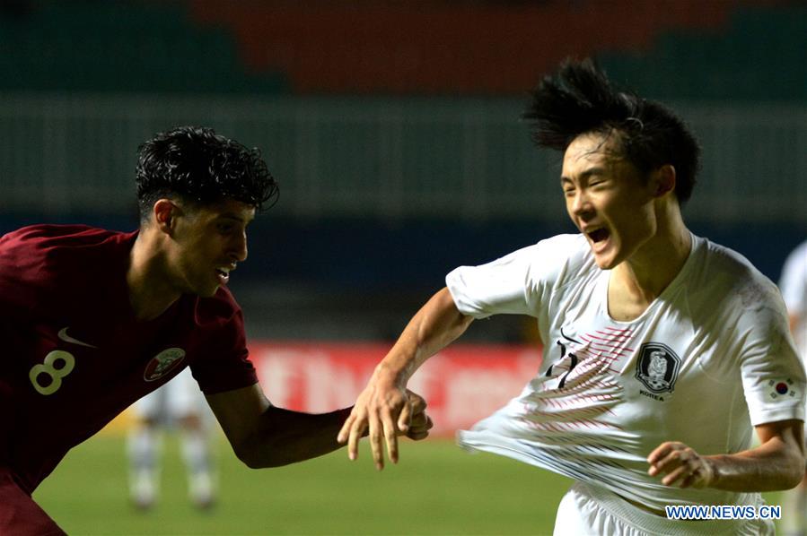 (SP)INDONESIA-BOGOR-FOOTBALL-AFC U19 CHAMPIONSHIP-SEMI FINAL-QATAR VS SOUTH KOREA