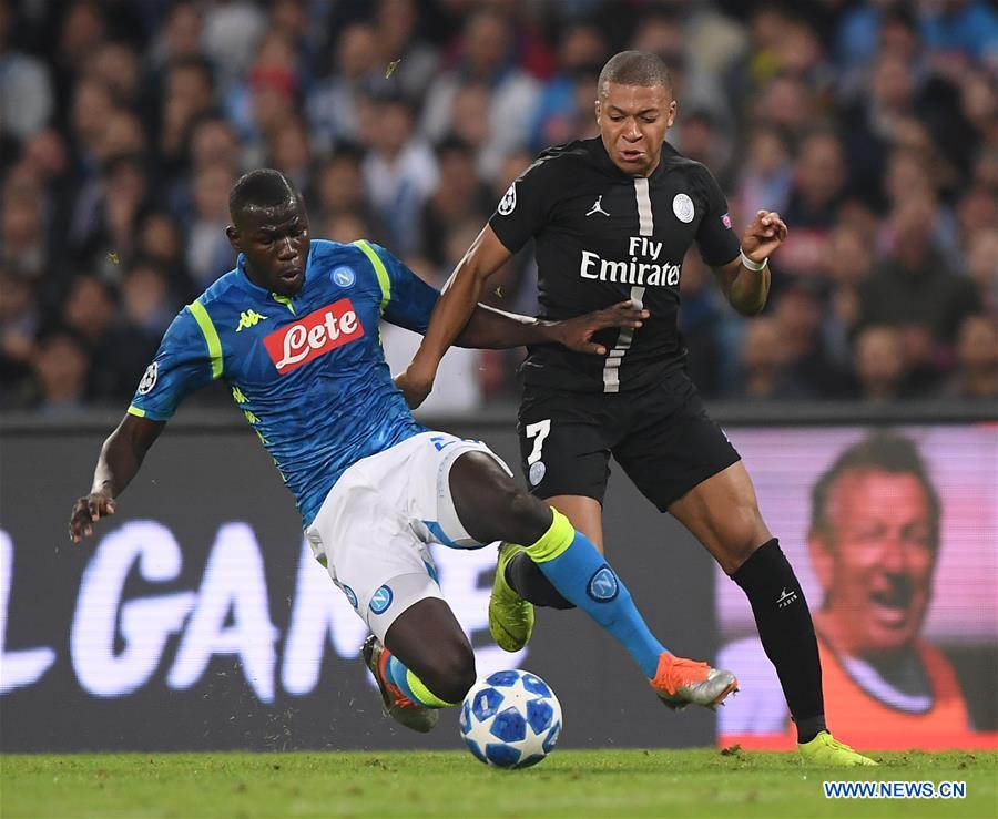 (SP)ITALY-NAPLES-SOCCER-UEFA CHAMPIONS LEAGUE-NAPOLI VS PSG