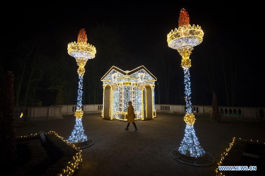 POLAND-WARSAW-WILANOW PALACE-EXHIBITION-ROYAL GARDEN OF LIGHT