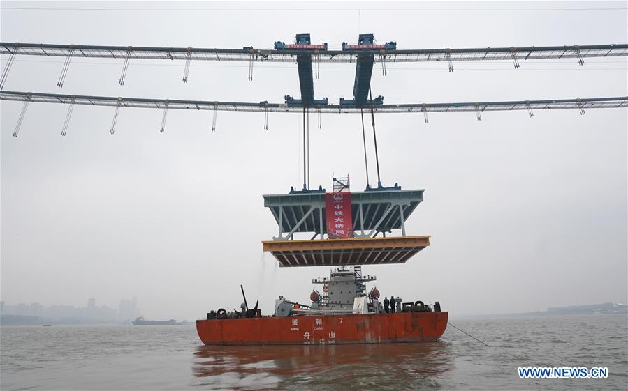 CHINA-HUBEI-WUHAN-SUSPENSION BRIDGE-CONSTRUCTION (CN)