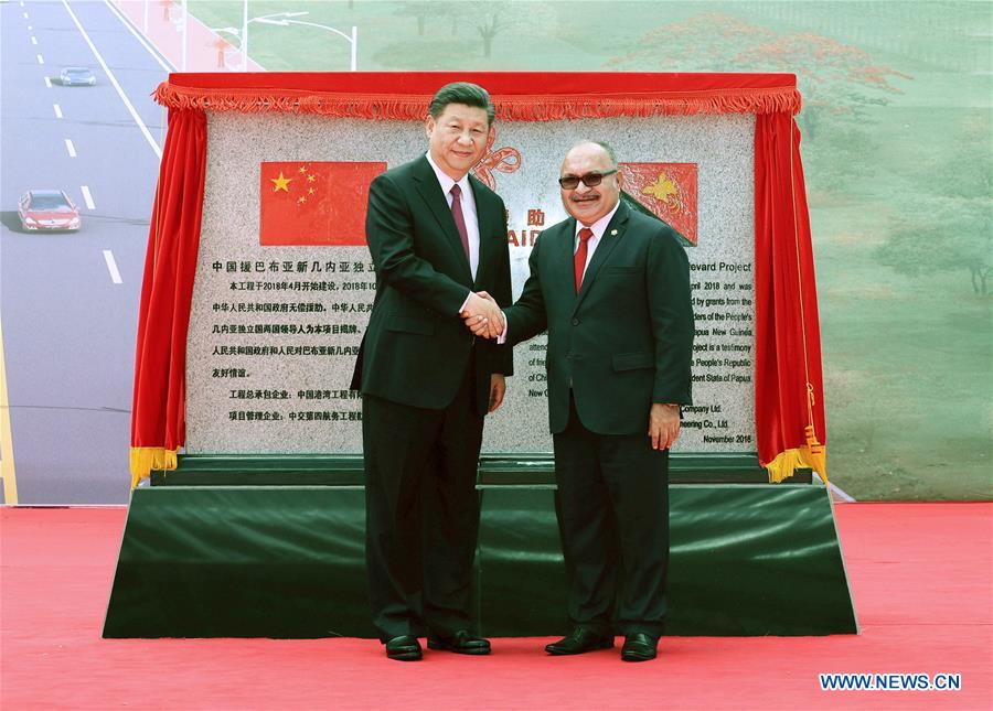 PAPUA NEW GUINEA-CHINA-XI JINPING-INDEPENDENCE BOULEVARD 