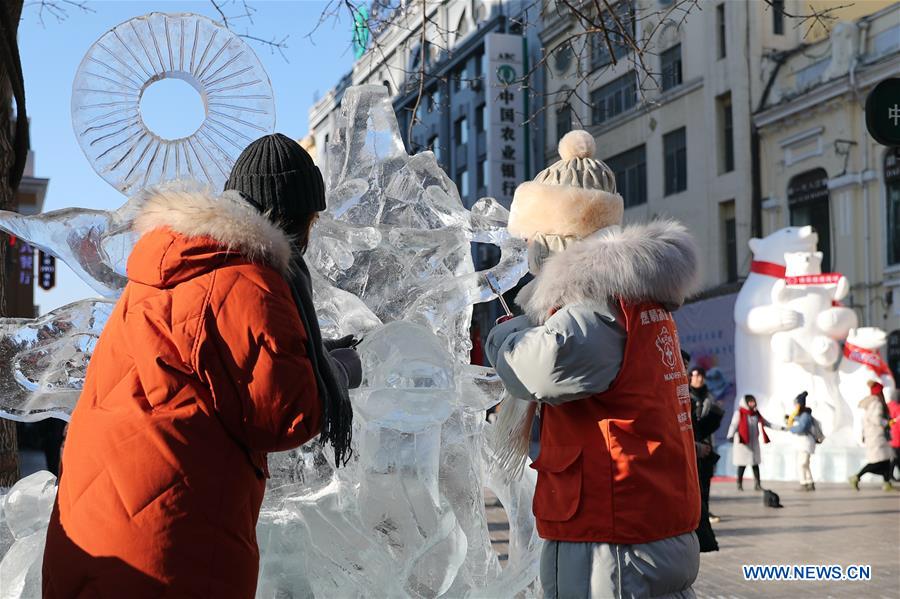 CHINA-HARBIN-ICE SCULPTURE-COMPETITION (CN)