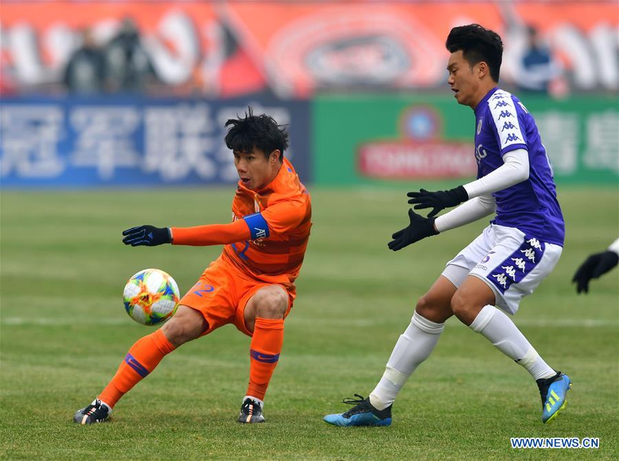 (SP)CHINA-SHANDONG-JINAN-AFC CHAMPIONS LEAGUE-PLAY OFF-LUNENG VS HANOI FC