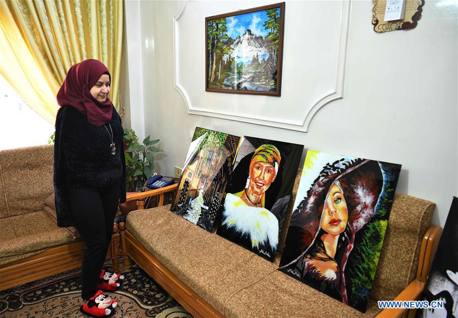 SYRIA-DAMASCUS-ARMLESS-ARTIST