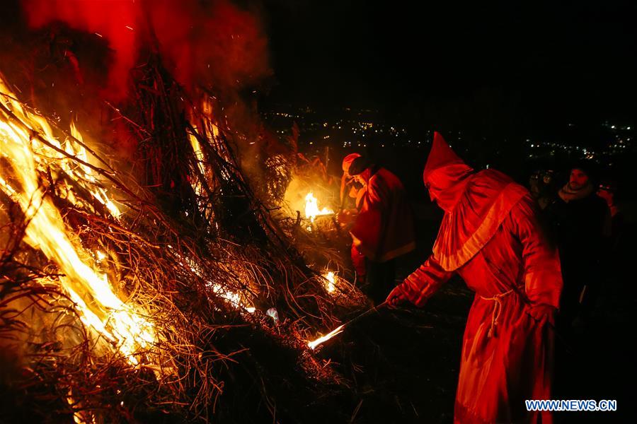 BELGIUM-NAMUR-BOUGE-"GREAT FIRE" CEREMONY