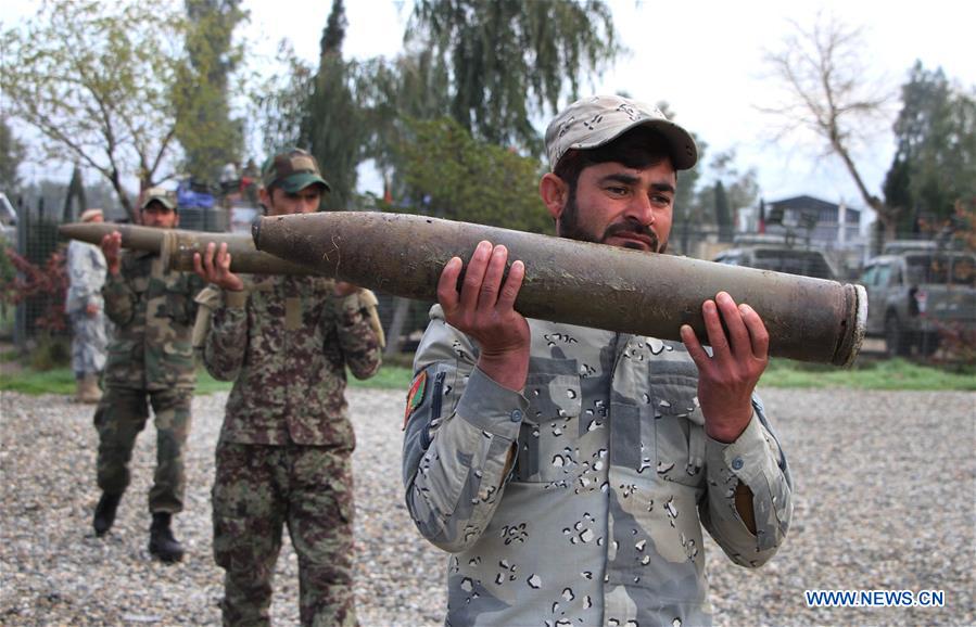 AFGHANISTAN-NANGARHAR-SEIZED ROCKETS