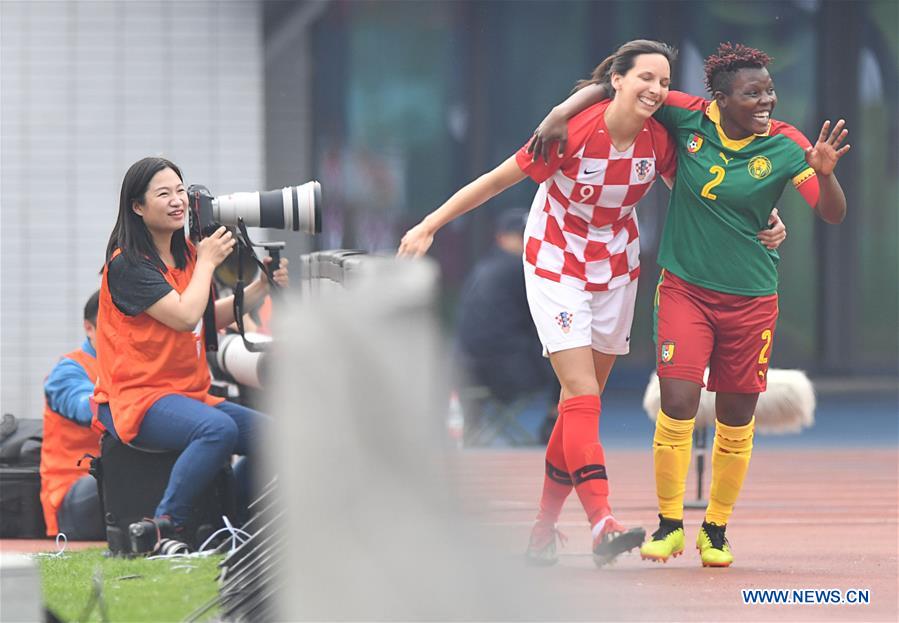 (SP)CHINA-WUHAN-WOMEN'S FOOTBALL TOURNAMENT-CAMEROON VS CROATIA