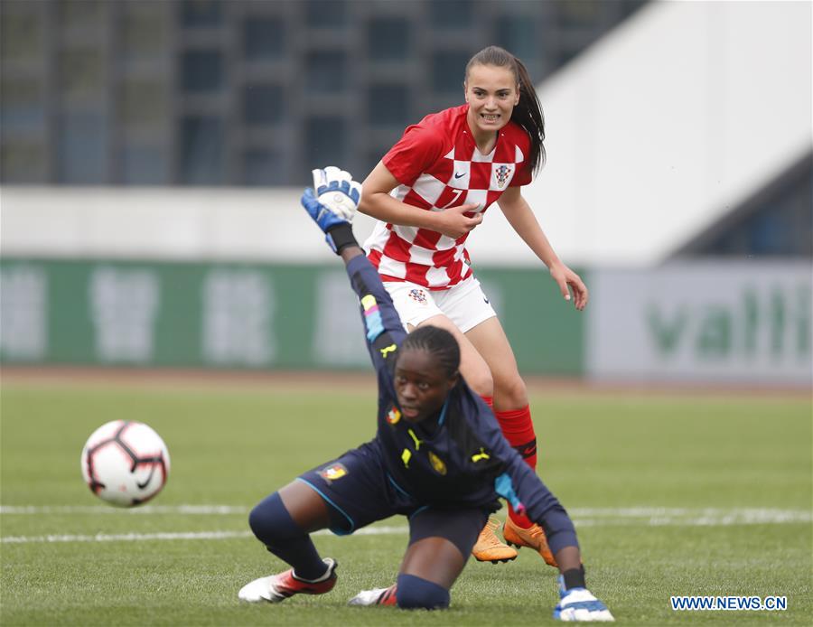 (SP)CHINA-WUHAN-FOOTBALL-INTERNATIONAL WOMEN'S FOOTBALL TOURNAMENT WUHAN 2019-CAMEROON VS CROATIA (CN)