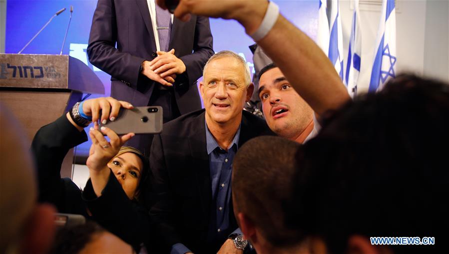 ISRAEL-ASHKELON-ELECTION CAMPAIGN-BENNY GANTZ