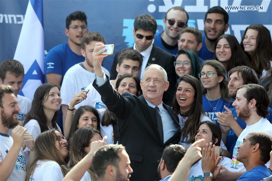 ISRAEL-TEL AVIV-ELECTION CAMPAIGN-BENNY GANTZ