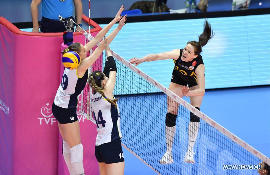 (SP)TURKEY-ISTANBUL-VOLLEYBALL-TURKISH WOMEN LEAGUE-VAKIFBANK VS FENERBAHCE