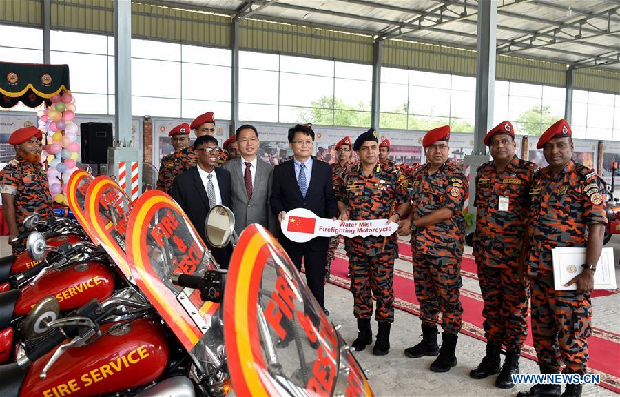 BANGLADESH-DHAKA-CHINA-FIREFIGHTING MOTORCYCLES-DONATION