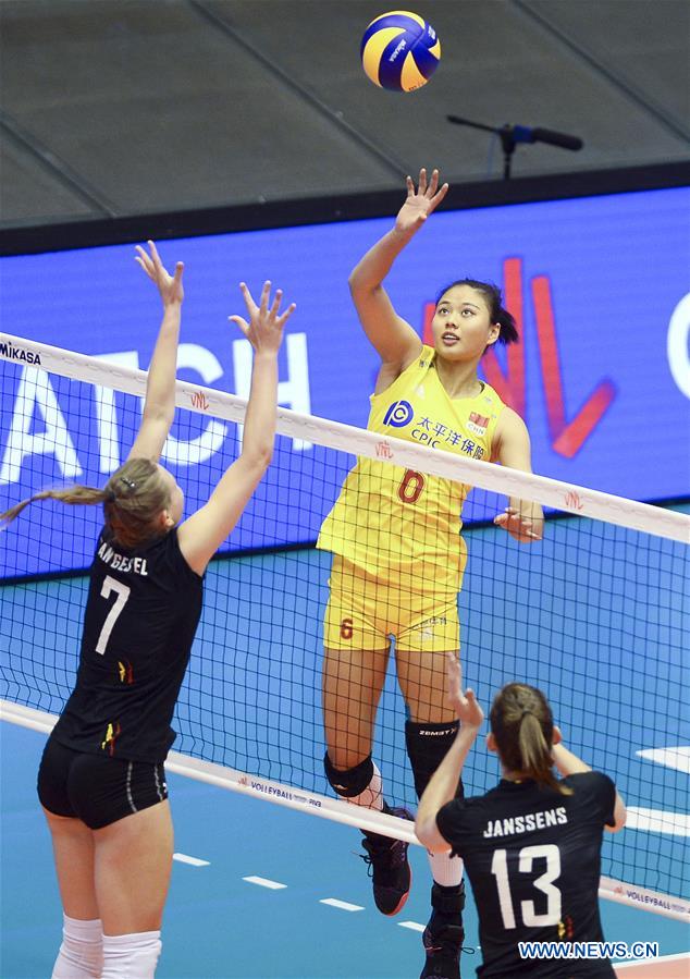 (SP)CHINA-MACAO-VOLLEYBALL-NATIONS LEAGUE-CHN VS BEL (CN)