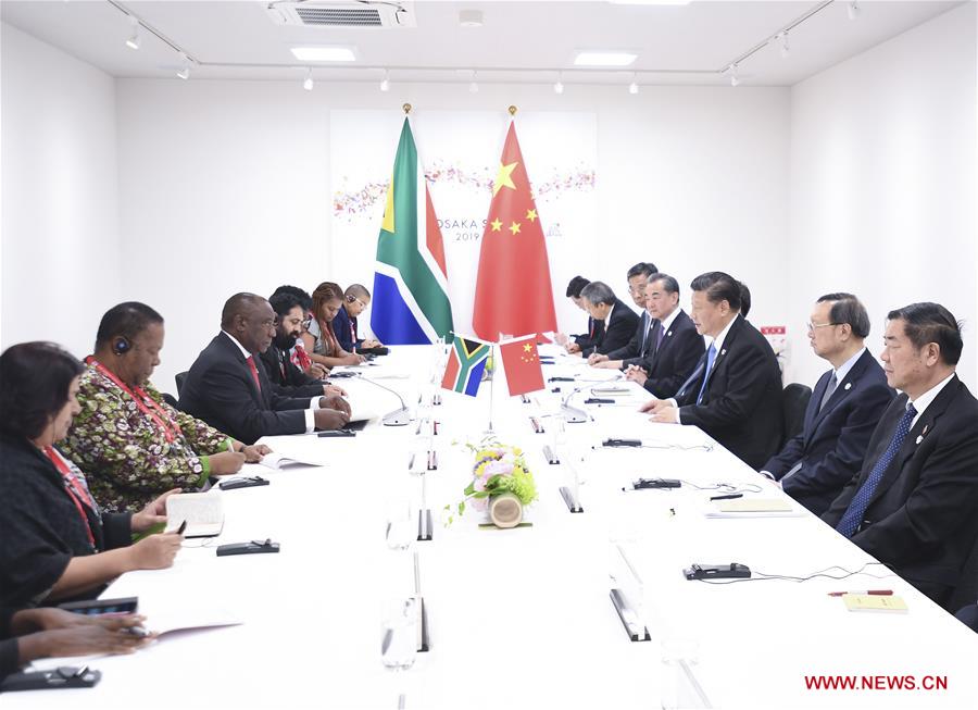 JAPAN-OSAKA-XI JINPING-CYRIL RAMAPHOSA-MEETING