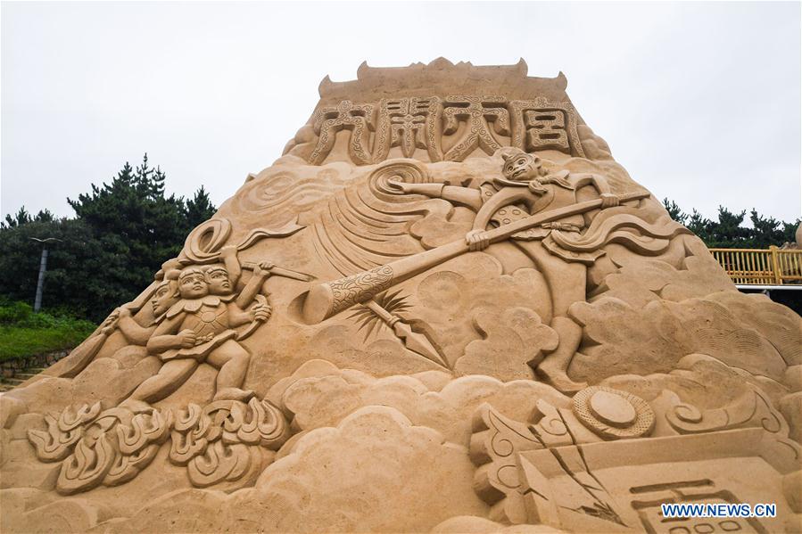 CHINA-ZHEJIANG-ZHOUSHAN-SAND SCULPTURE-EXHIBITION (CN)