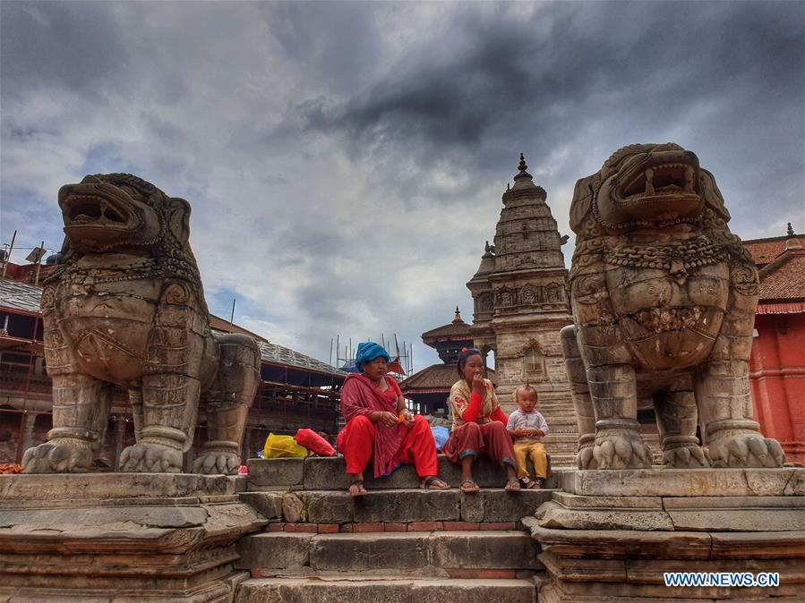 NEPAL-BHAKTAPUR-DURBAR SQUARE-TOURISM