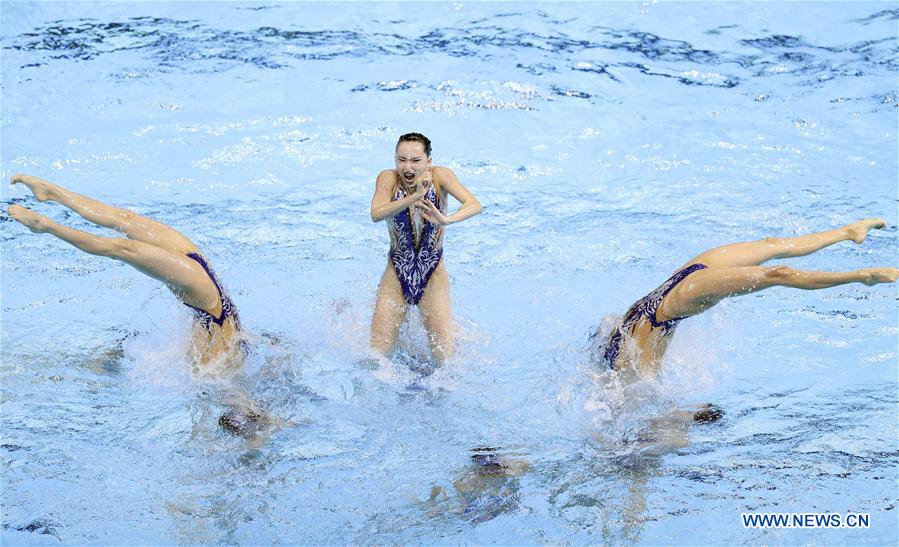 (SP)SOUTH KOREA-GWANGJU-FINA WORLD CHAMPIONSHIPS-ARTISTIC SWIMMING-WOMEN'S TEAM FREE COMBINATION