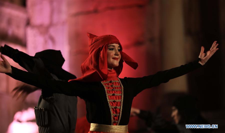 JORDAN-JERASH-ART FESTIVAL-CIRCASSIAN DANCE