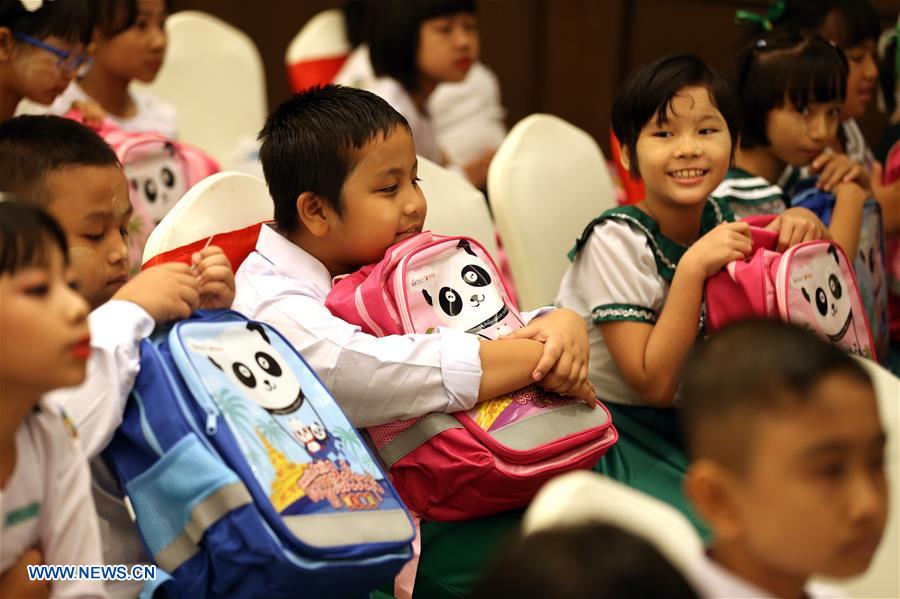 MYANMAR-YANGON-CHINA-PANDA PACK PROJECT-DONATION CEREMONY