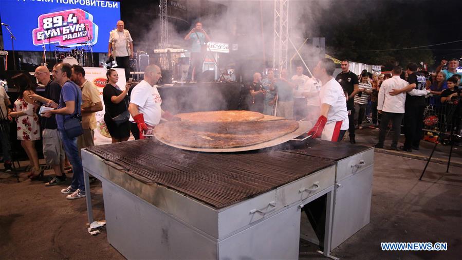 SERBIA-LESKOVAC-BARBECUE FESTIVAL-BIGGEST BURGER