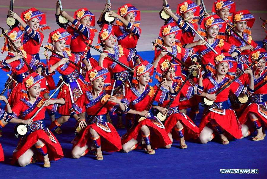 (SP)CHINA-ZHENGZHOU-NATIONAL TRADITIONAL GAMES OF ETHNIC MINORITIES-OPENING CEREMONY (CN)