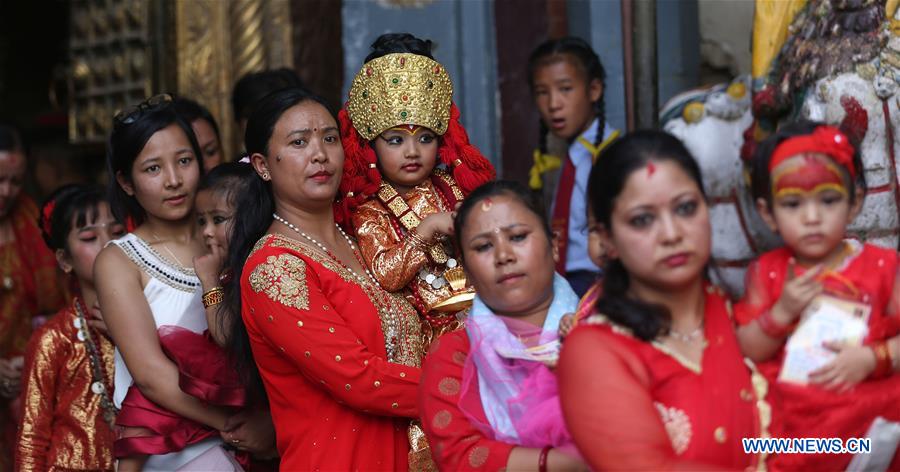 NEPAL-KATHMANDU-INDRAJATRA FESTIVAL-KUMARI PUJA