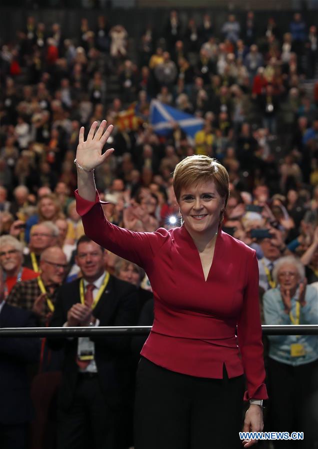 (PORTRAITS) BRITAIN-ABERDEEN-SNP-ANNUAL CONFERENCE 2019-NICOLA STURGEON